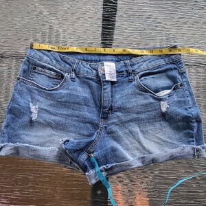 Time and Tru Womens Denim Blue Jean Shorts Size 12